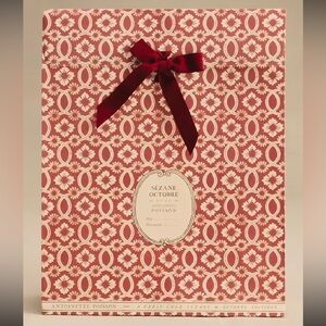 Sezane Gift Bag Large Floral Bow Pouch Holidays Gifting Wrap Christmas Xmas